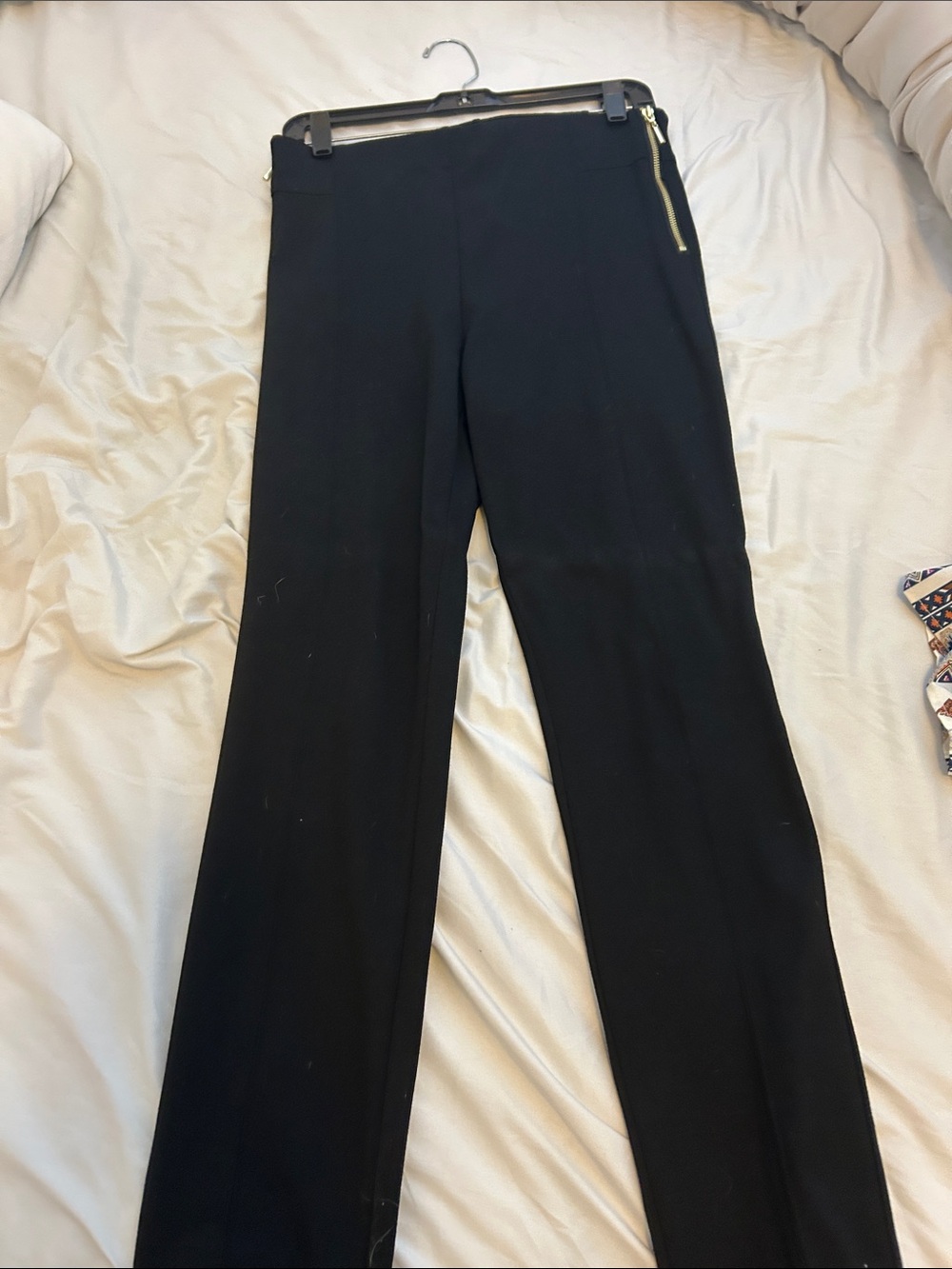 INC International Concepts Black Wide-Leg Pants with Side Zip